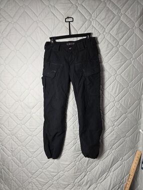 511 Tactical  Sz 2 Regular Cargo Pants Black Double Knee Active Work Canvas